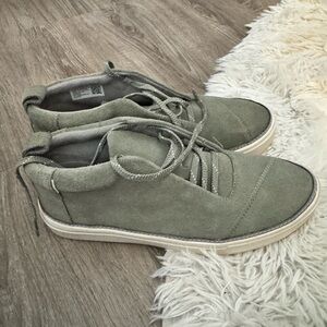 Toms Sage Green Suede Sneakers